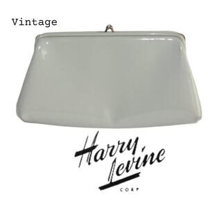 Vintage Harry Levine White Patten Leather Clutch